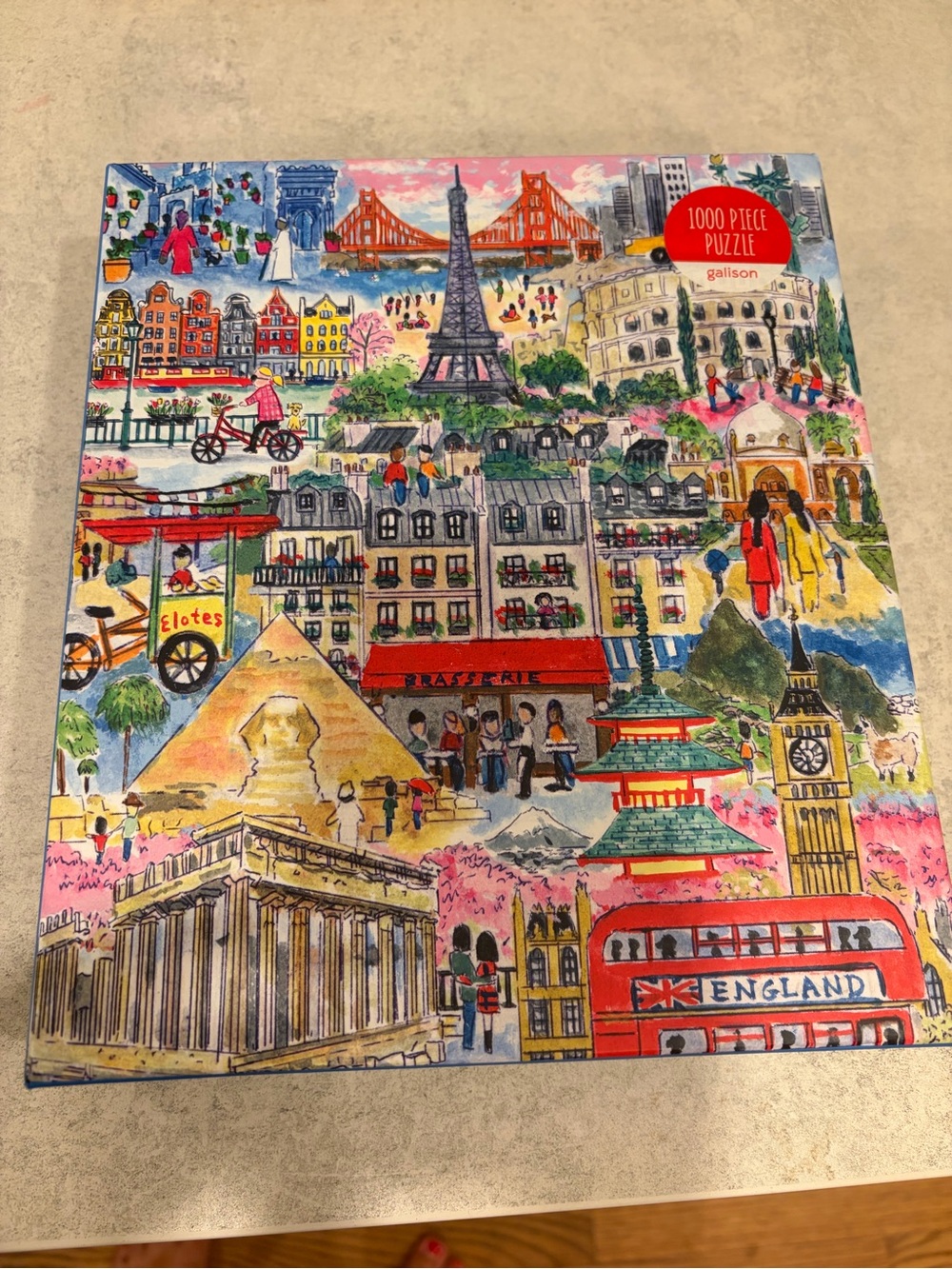 Gallison 1000-Piece Travel Landmarks Jigsaw Puzzle - Colorful Multi